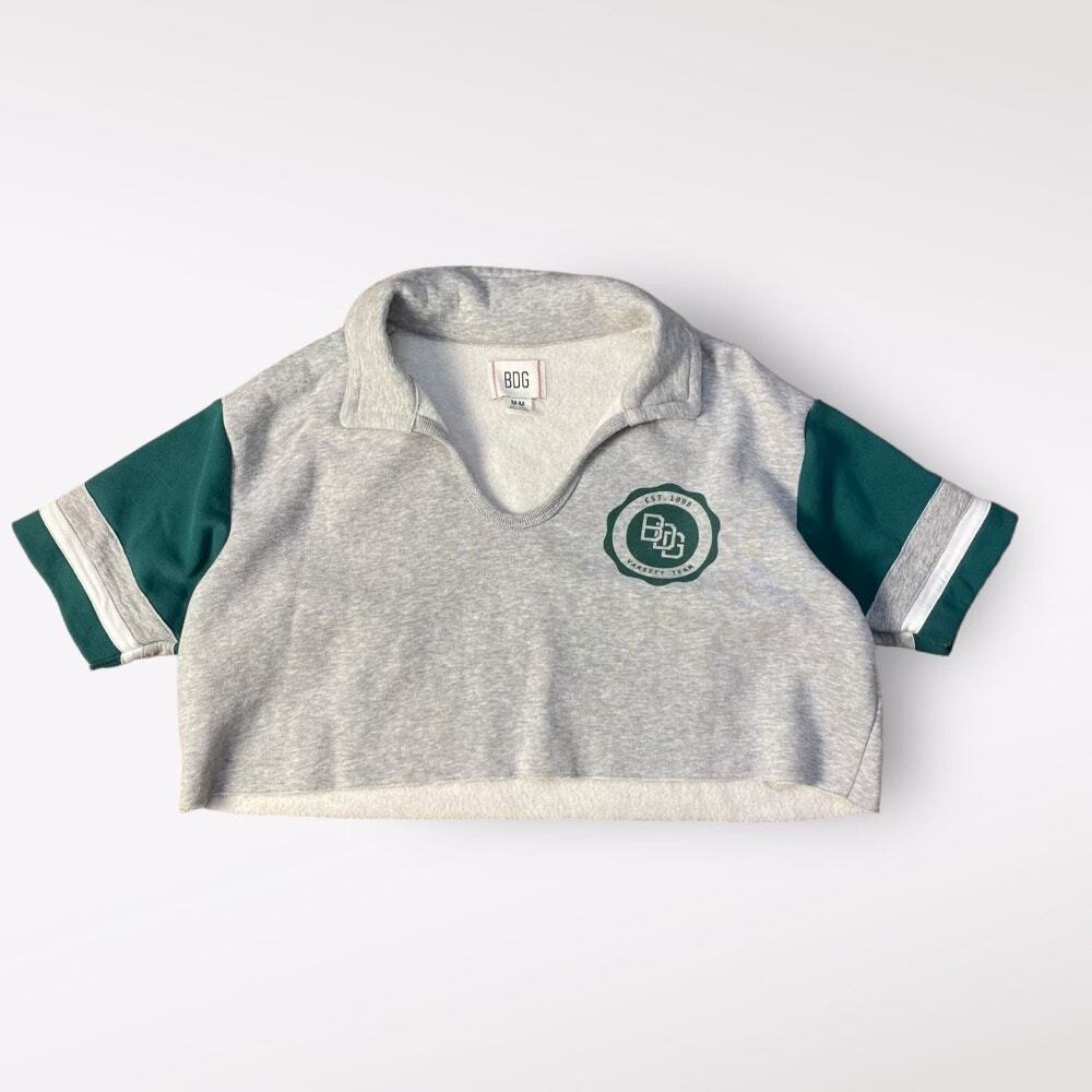 BDG Cam Cropped Sporty Sweatshirt Size M